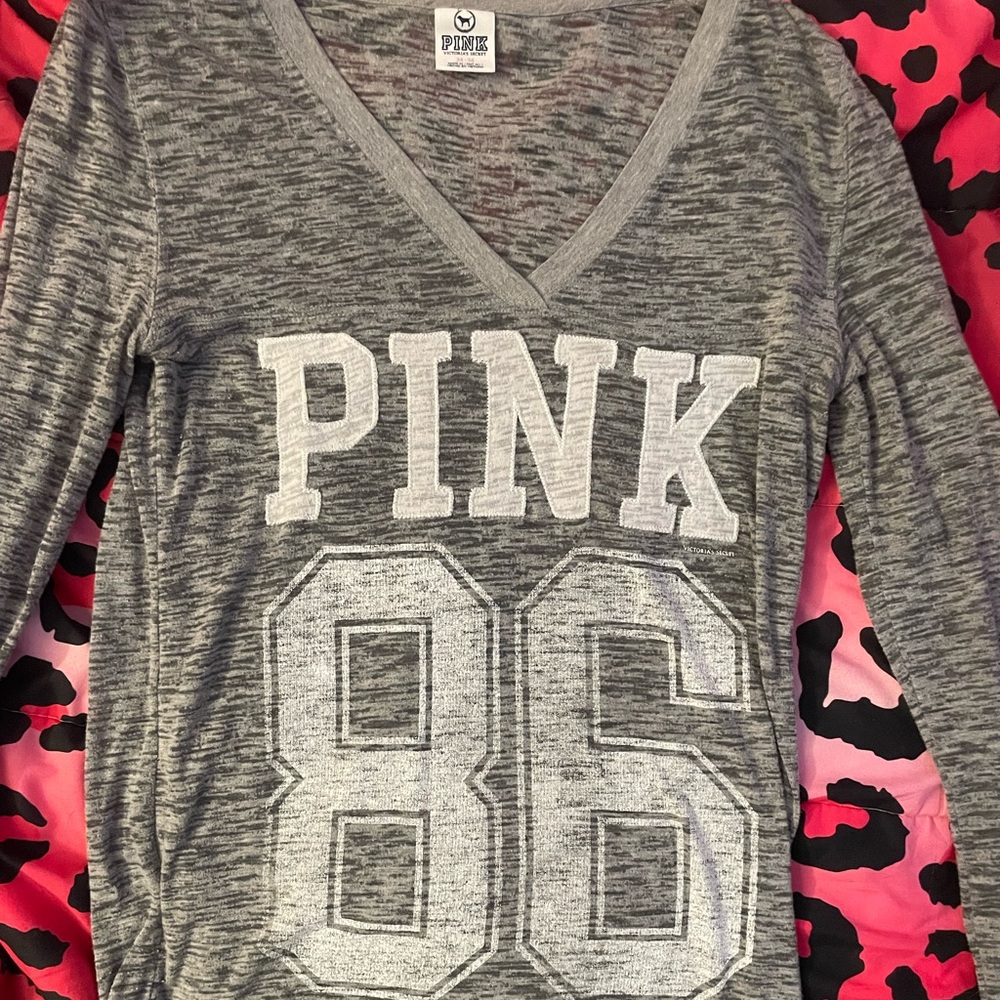Victoria's Secret Gray Long Sleeve Tee